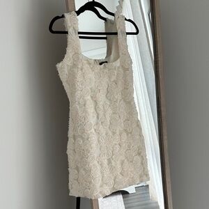 Ivory Floral Mini Dress